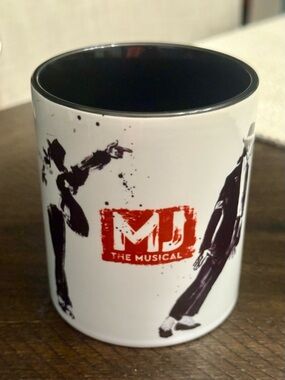 MJ The Musical Logo Mug - White with Black Interior